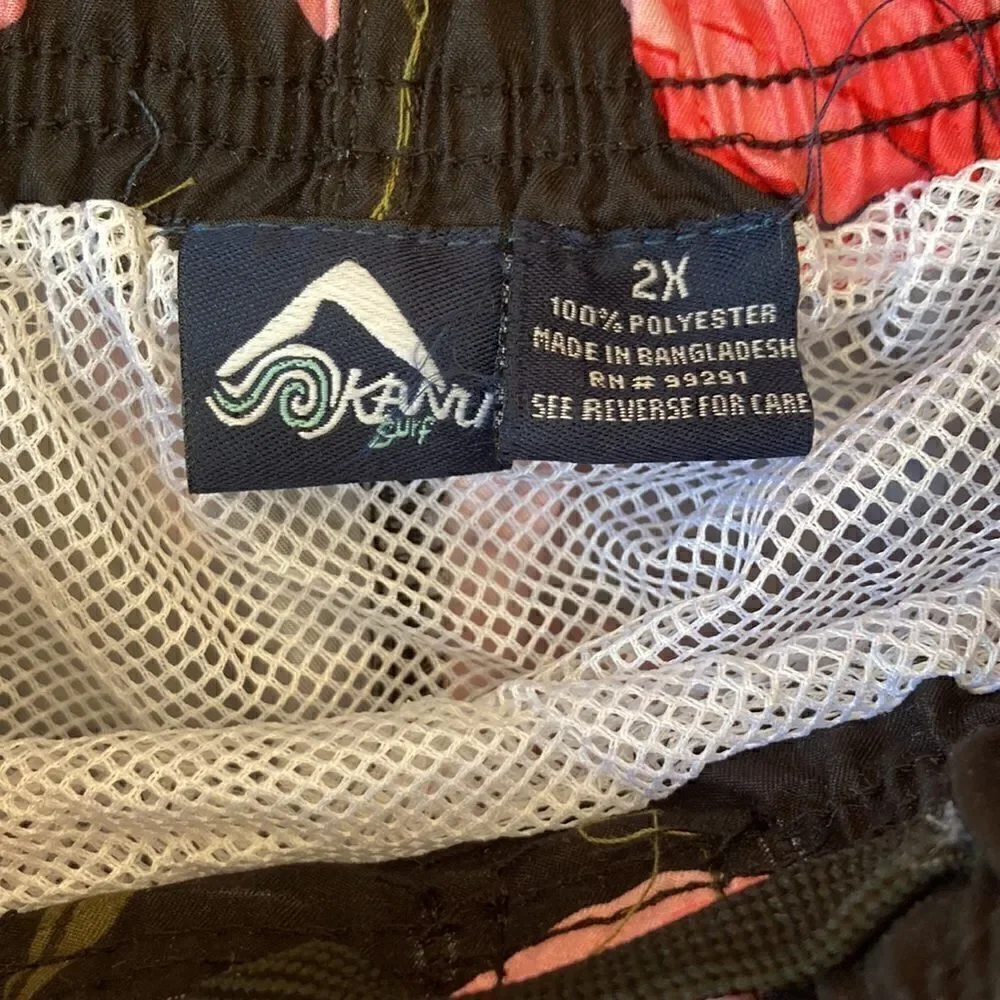 KANU SURF Men's Quick Dry Board Swim Short Trunks- Kala Floral- Sun Protection